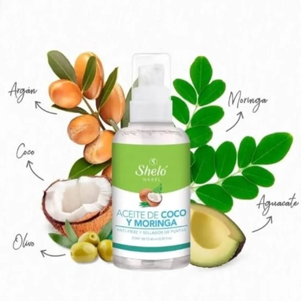 Aceite de coco y moringa Shelo Nabel