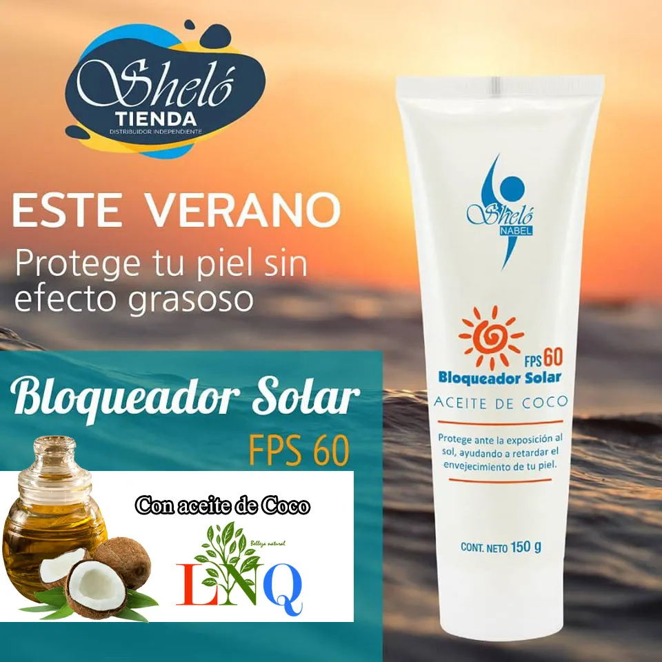 Bloqueador solar con aceite de coco Shelo Nabel