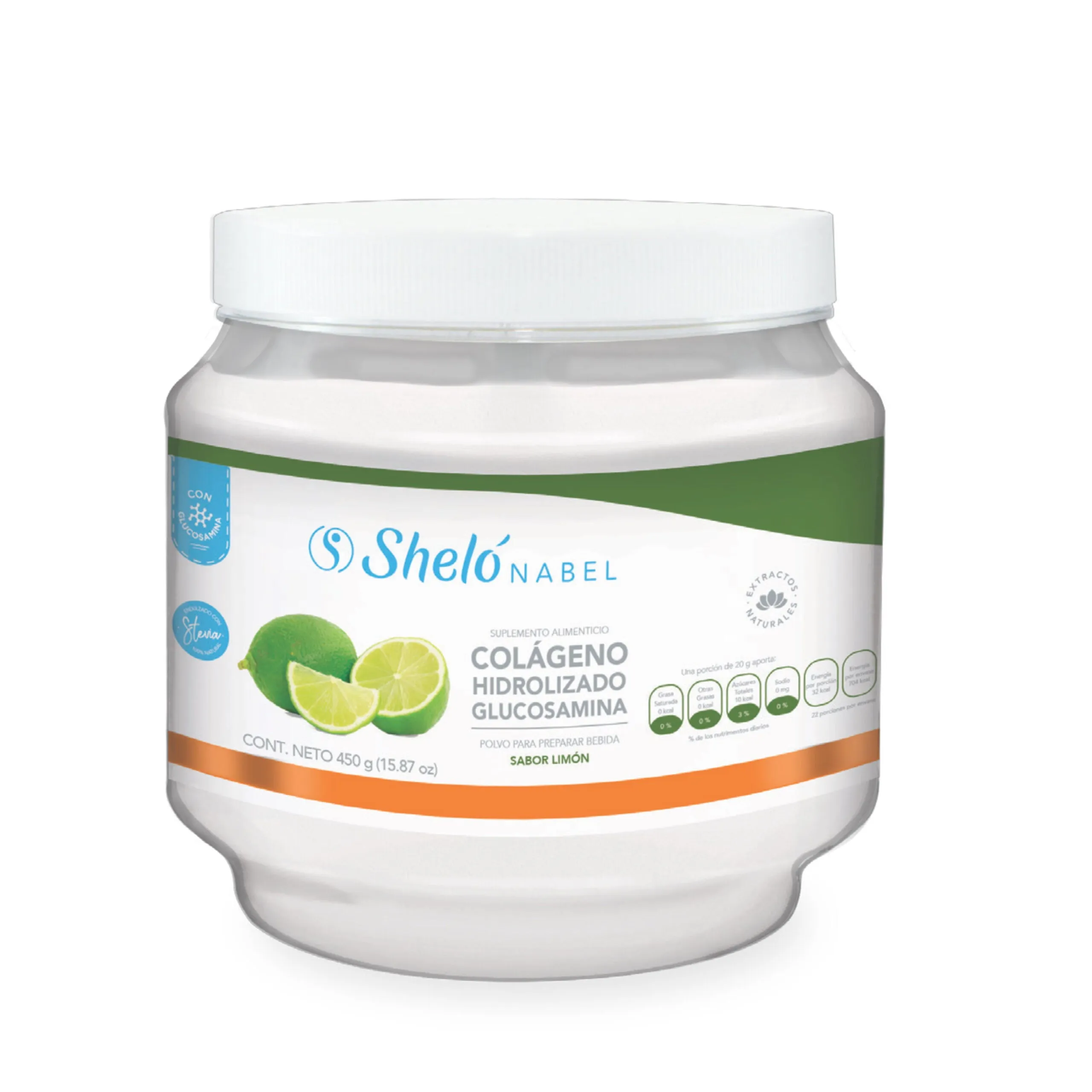 Colágeno hidrolizado con glucosamina sabor limón Shelo Nabel