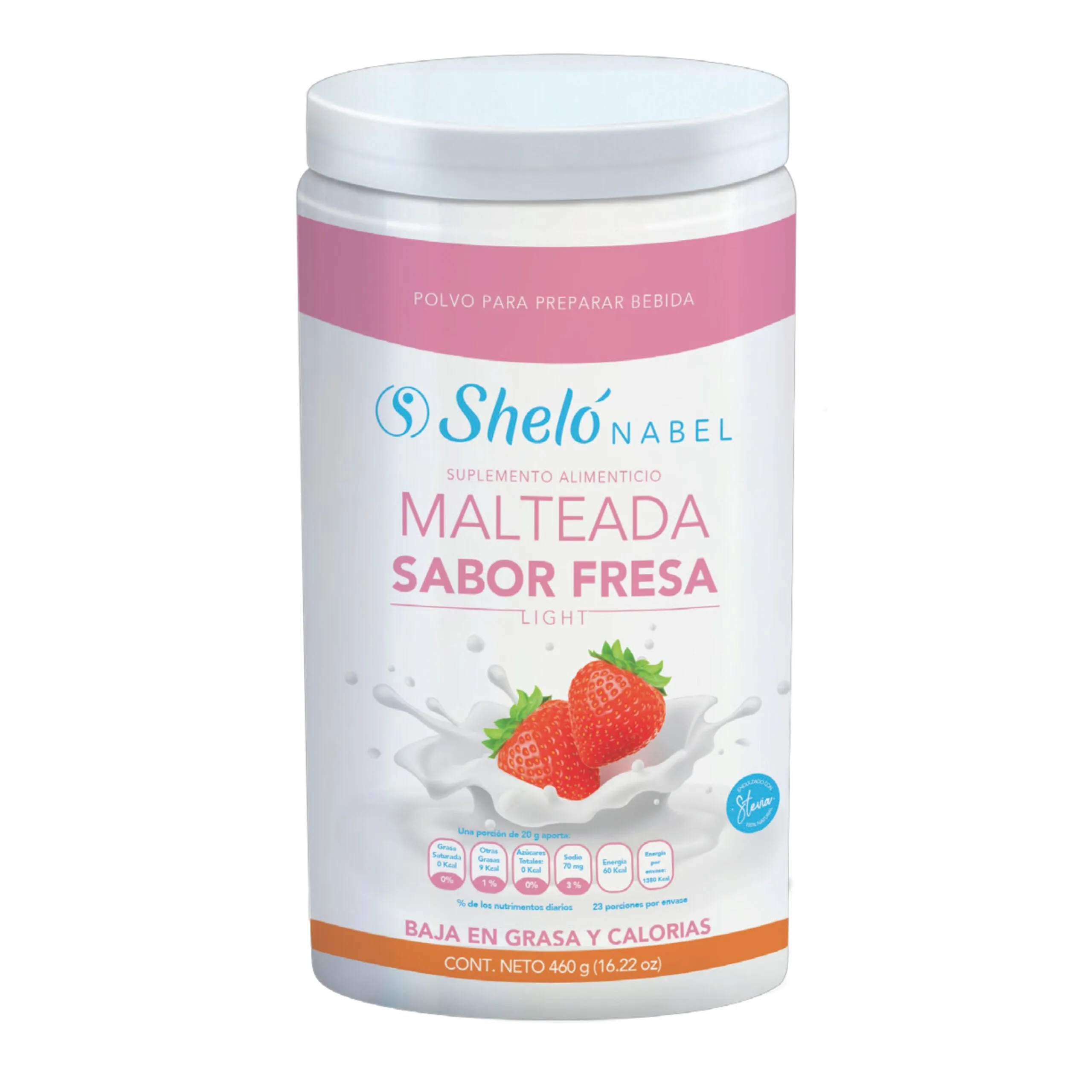 Malteada light sabor fresa Shelo Nabel