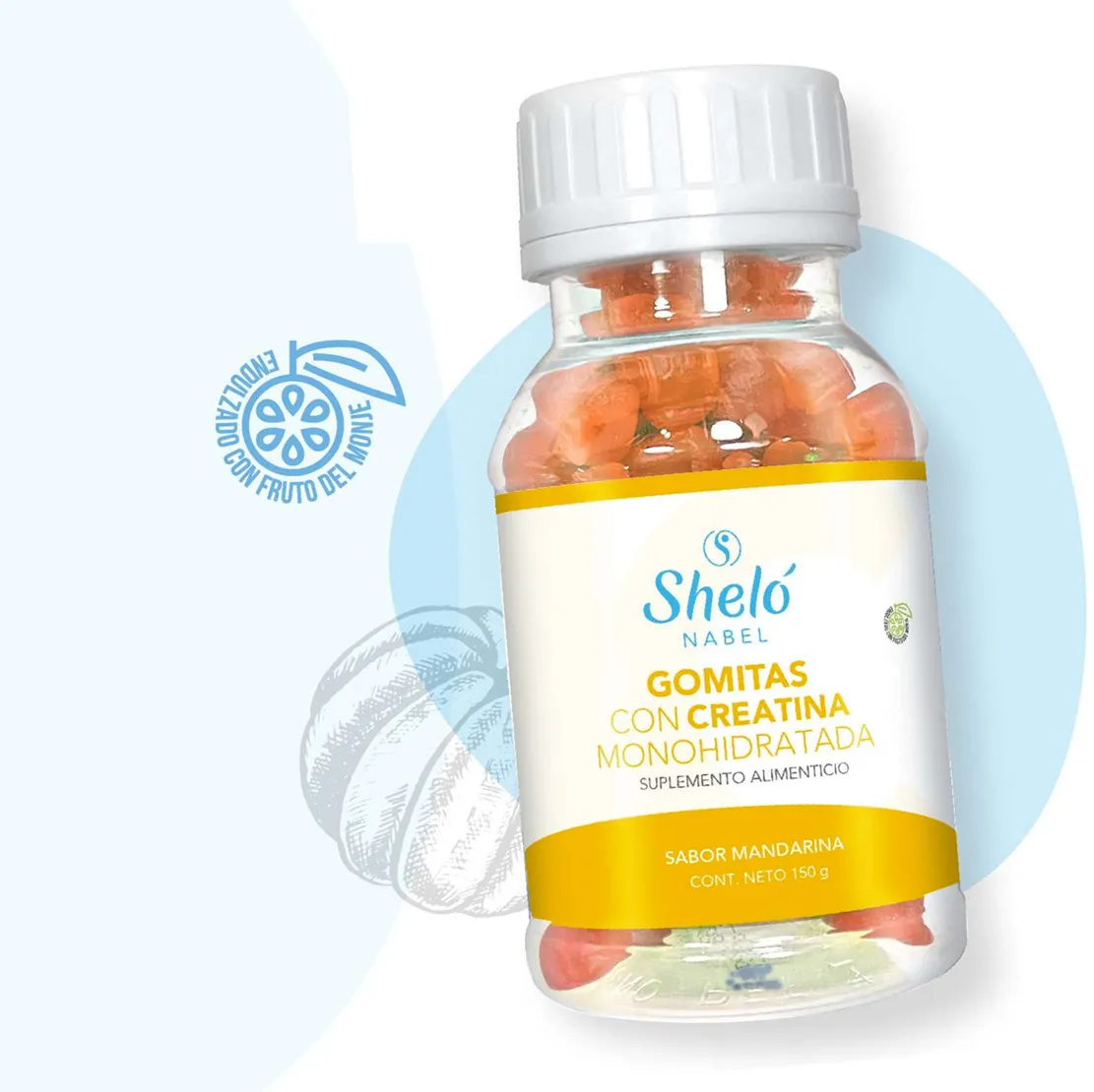 Gomitas Con Creatina Monohidratada Sabor Mandarina Gr Shelo Nabel