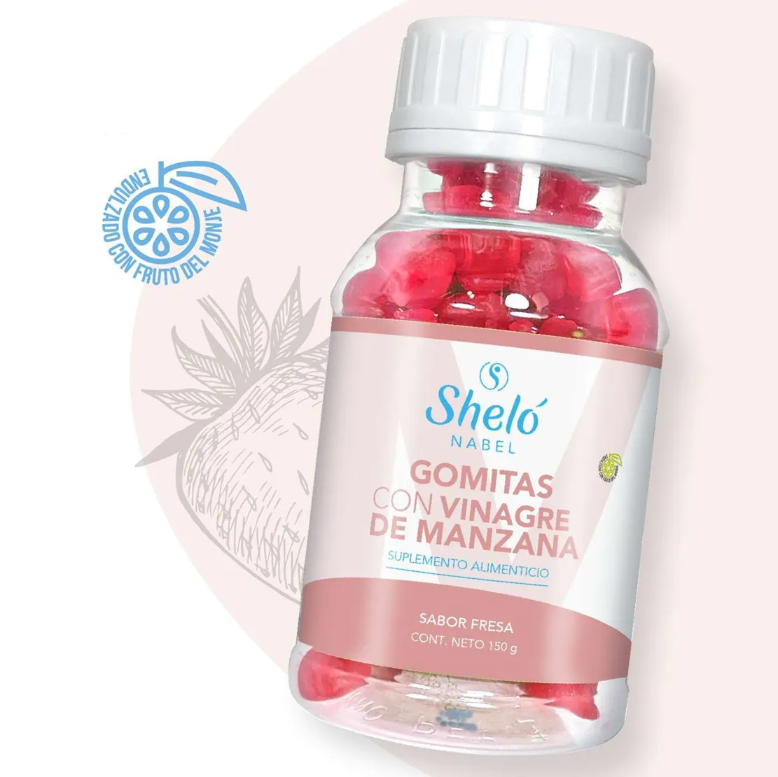 Gomitas Con Vinagre De Manzana Sabor Fresa Gr Shelo Nabel