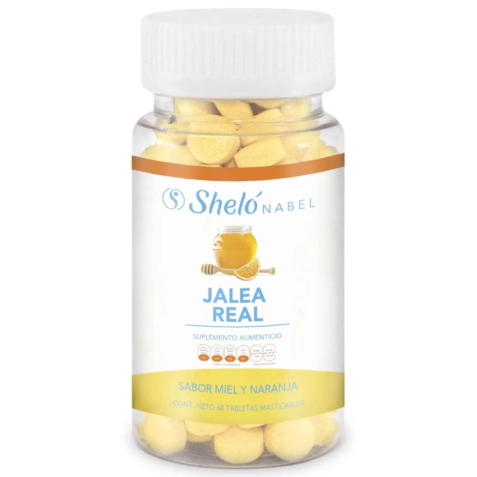 Jalea Real Tab Masticables Sabor Miel Naranja Shelo Nabel